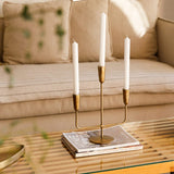 Candelabro Metal Dorado Triple
