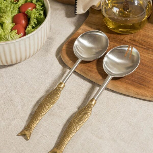 Set Cubiertos Metal Pez