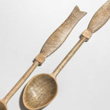 Set Cubiertos Madera Pez